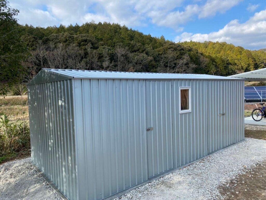 柳井市 ユーロ物置 設置工事