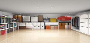 スキップフロアと収納空間