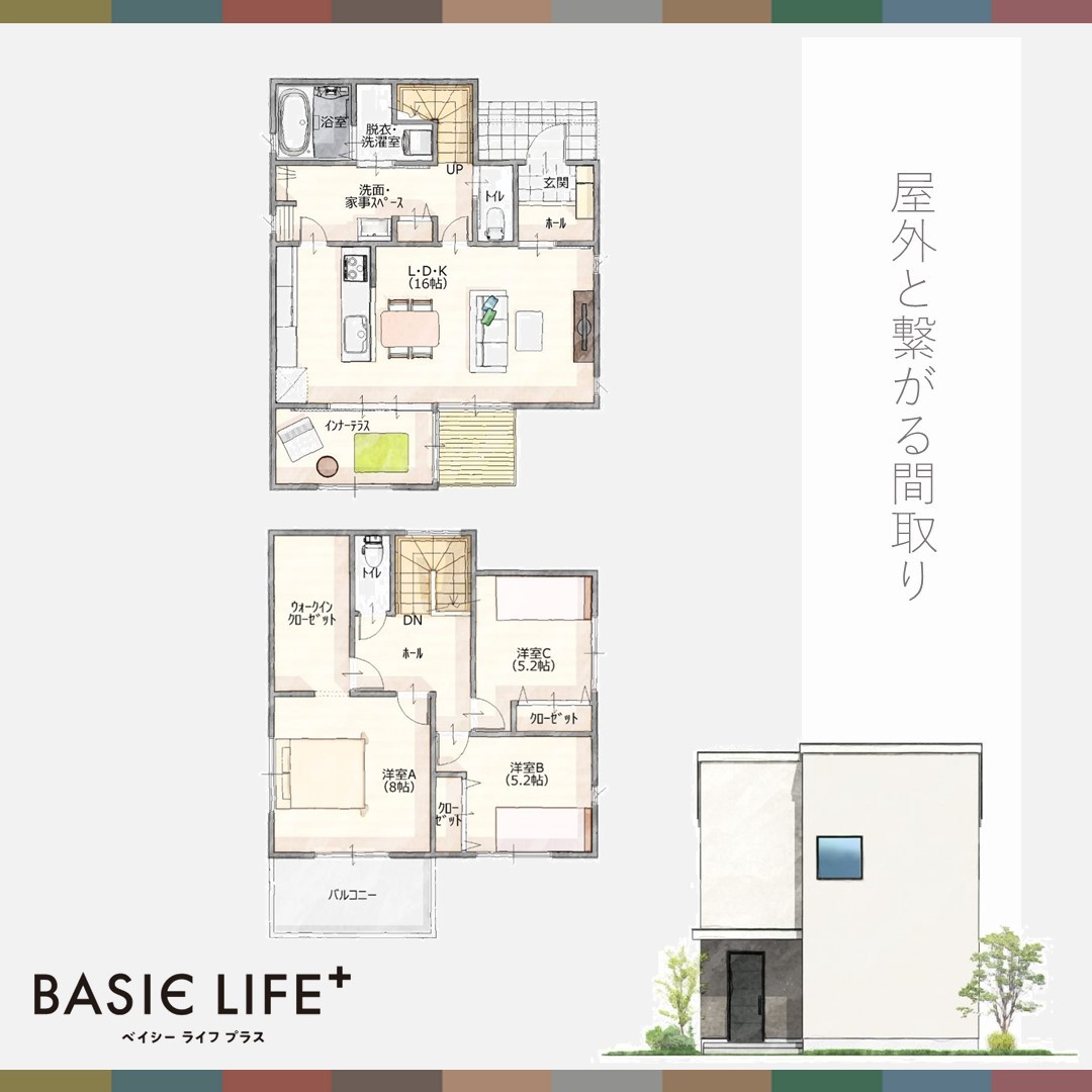 BASIE LIFE⁺のインナーテラスのある暮らし